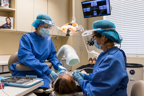 Dr.Shiba and Assistant operates dental service