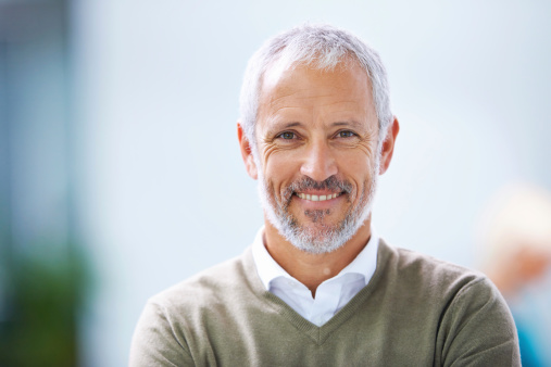 Smiling man happy with his dental bonding service at Nancy Shiba, DDS.
