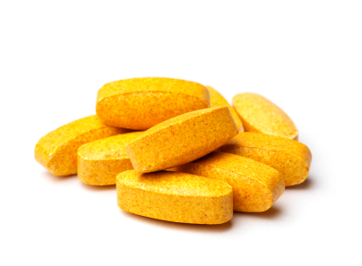 A collection of vitamin d pills.